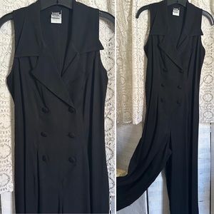 90s Knapp Studio Collared Button-Up Jumpsuit